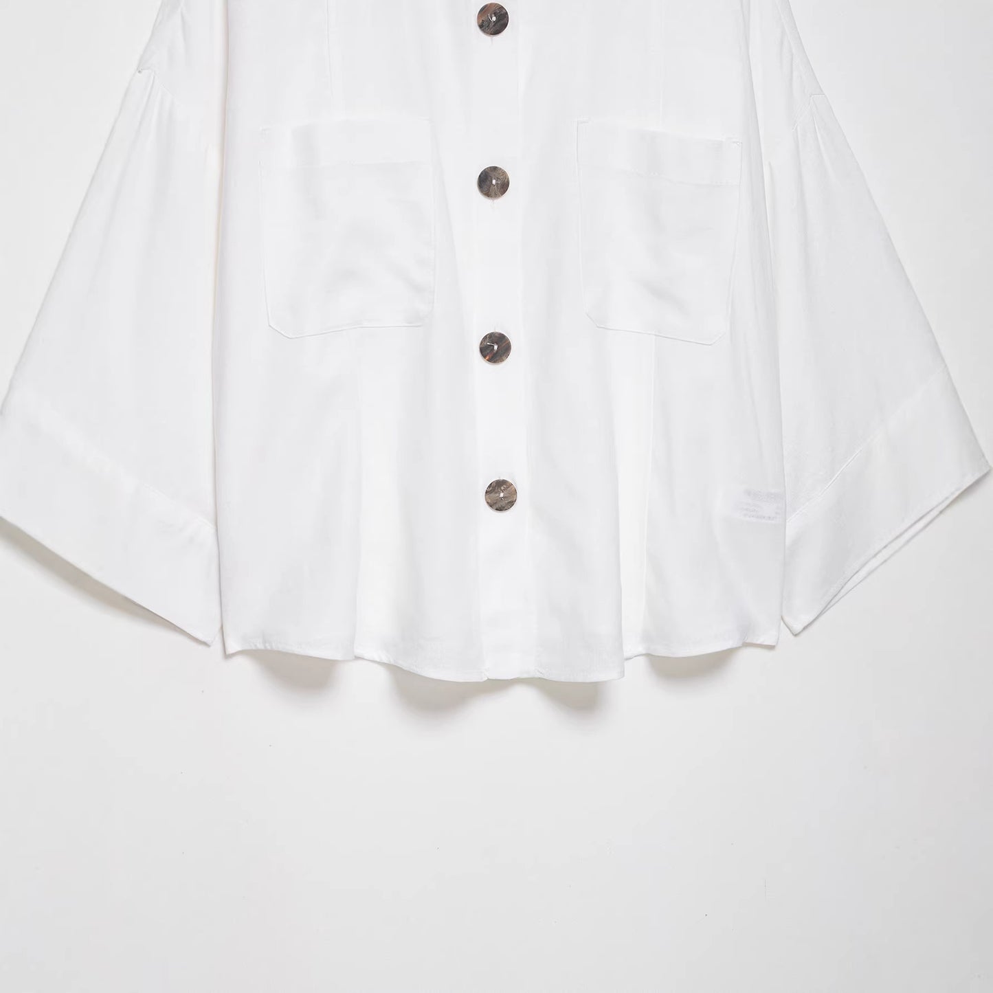 Foreign trade wholesale spring new European and American style loose blend wide-sleeve shirt 2475709