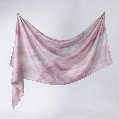 Cross-border silk scarf long strip scarf for women, watercolor breathable sun-protection shawl, summer thin Malaysian headscarf