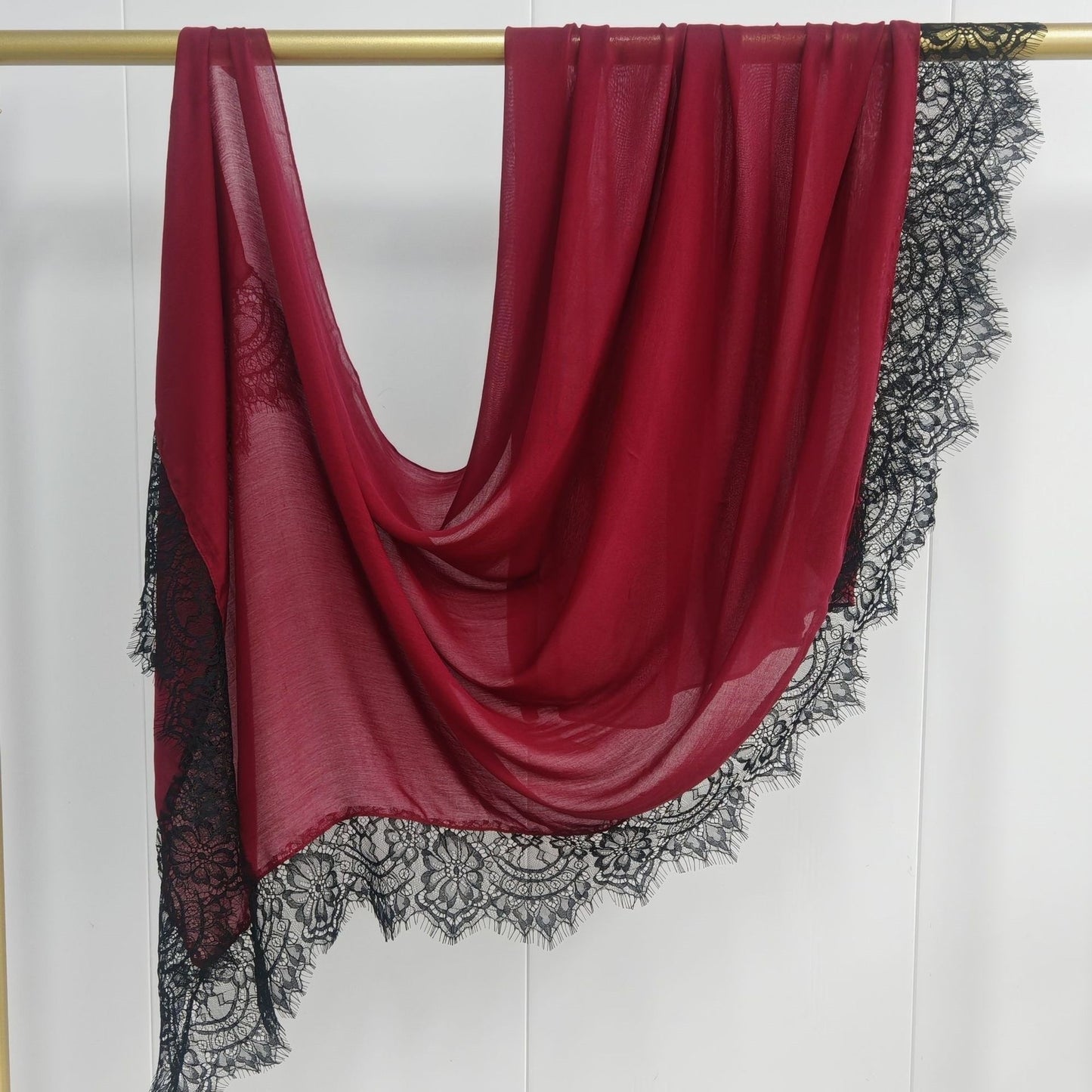 Modal cotton lace hijab