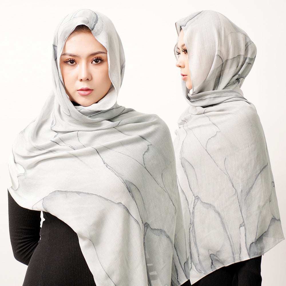 Modal cotton patterned hijab