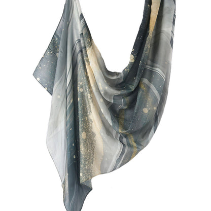 Cross-border hot selling watercolor painting series modal cotton shawl satin print scarf ethnic headscarf women's scarf