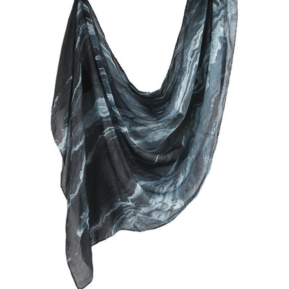 Cross-border hot selling watercolor painting series modal cotton shawl satin print scarf ethnic headscarf women's scarf