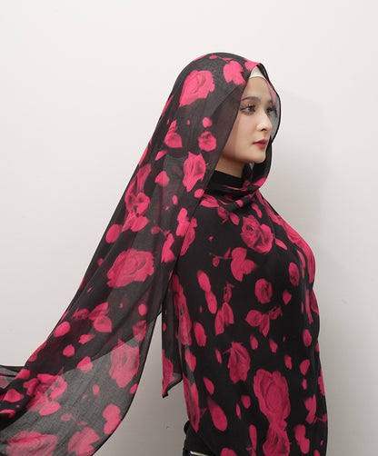 Modal cotton patterned hijab