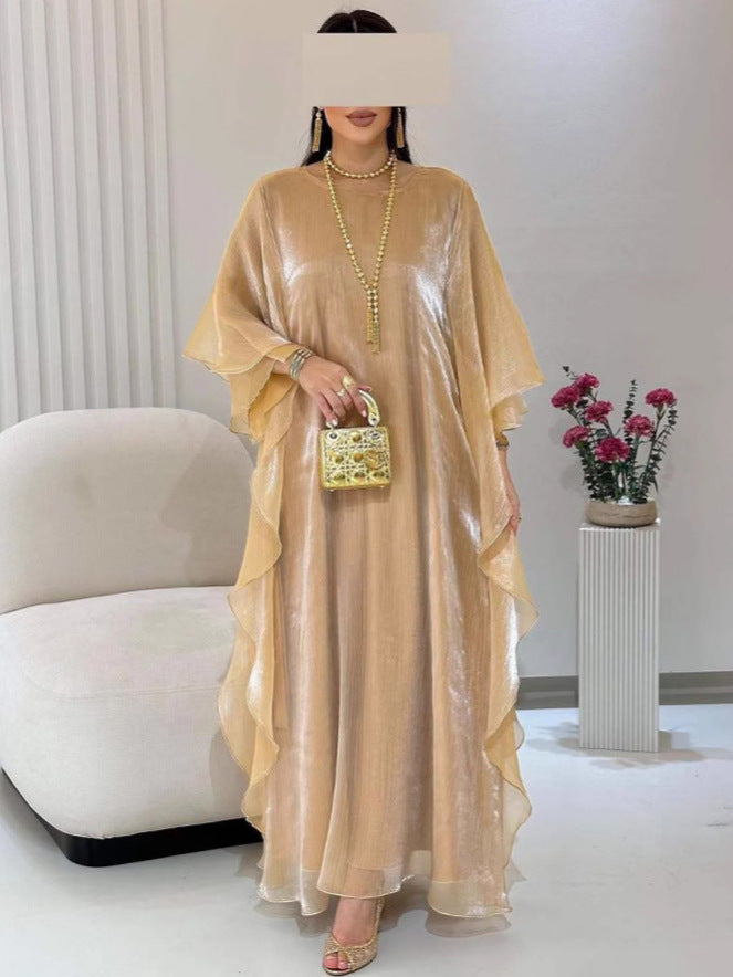 Dubai cardigan robe dress maxi skirt Middle Eastern women's cross-border loose