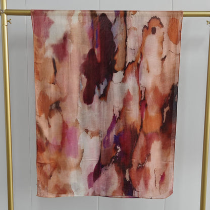 [Modal 40-count double-sided print] Modal print bohemian fashion watercolor marble print