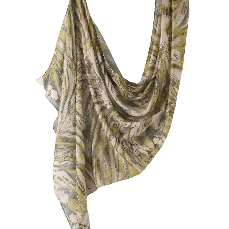 Cross-border hot selling watercolor painting series modal cotton shawl satin print scarf ethnic headscarf women's scarf