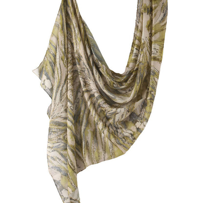 Cross-border hot selling watercolor painting series modal cotton shawl satin print scarf ethnic headscarf women's scarf