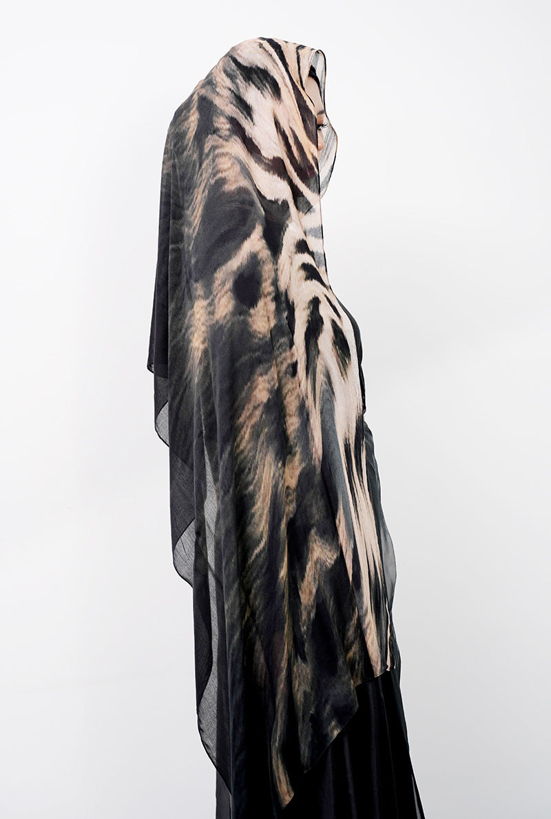 Modal cotton patterned hijab