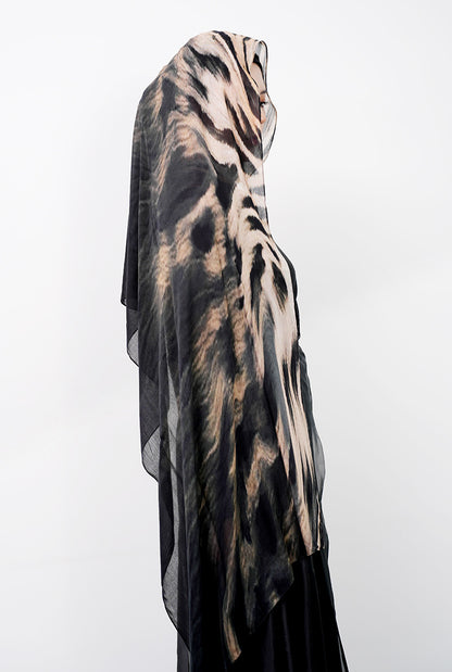 Modal cotton patterned hijab