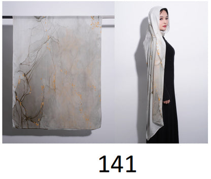 Modal cotton patterned hijab