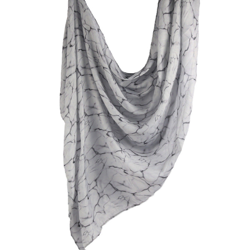 Cross-border hot selling watercolor painting series modal cotton shawl satin print scarf ethnic headscarf women's scarf