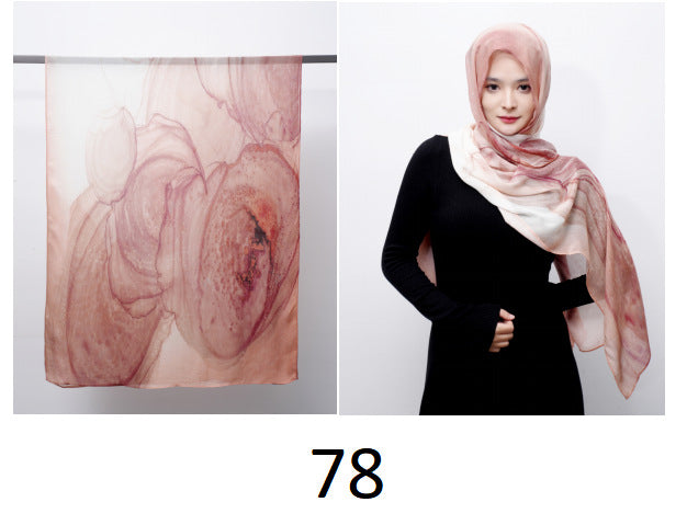 Modal cotton patterned hijab