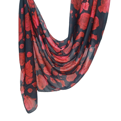 [Polyester Cotton Printing] cross-border hot selling watercolor series printed scarf double-sided penetration soft surrounding tie-dye east end