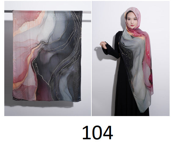 Modal cotton patterned hijab