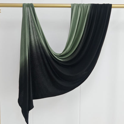 [Glossy cotton gradient double-sided gradient] cross-border new product high-quality silk towel Ombré Jersey Hijab