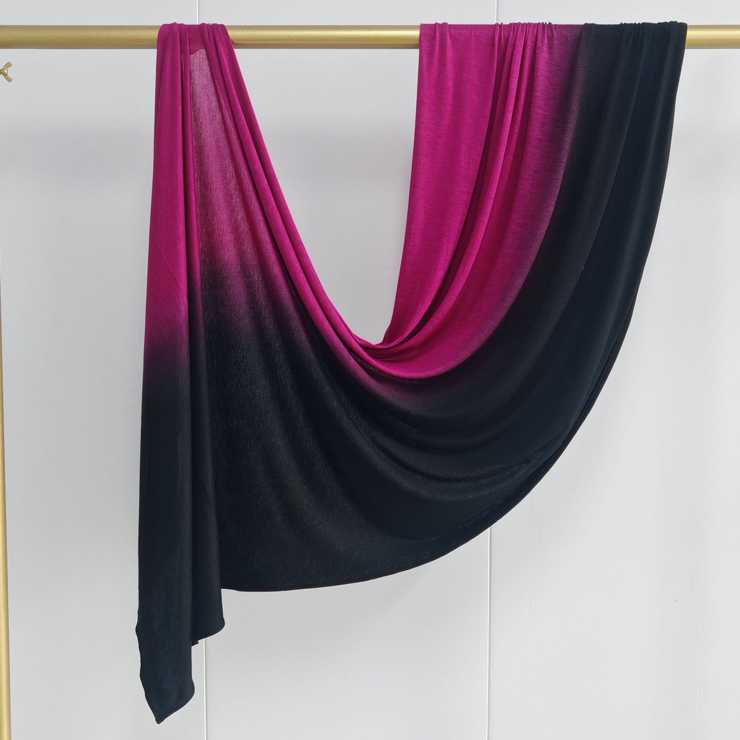 [Glossy cotton gradient double-sided gradient] cross-border new product high-quality silk towel Ombré Jersey Hijab