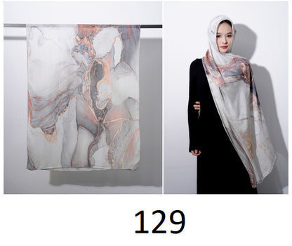 Modal cotton patterned hijab