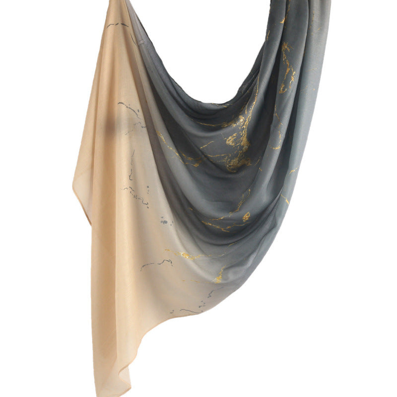 Cross-border hot selling watercolor painting series modal cotton shawl satin print scarf ethnic headscarf women's scarf