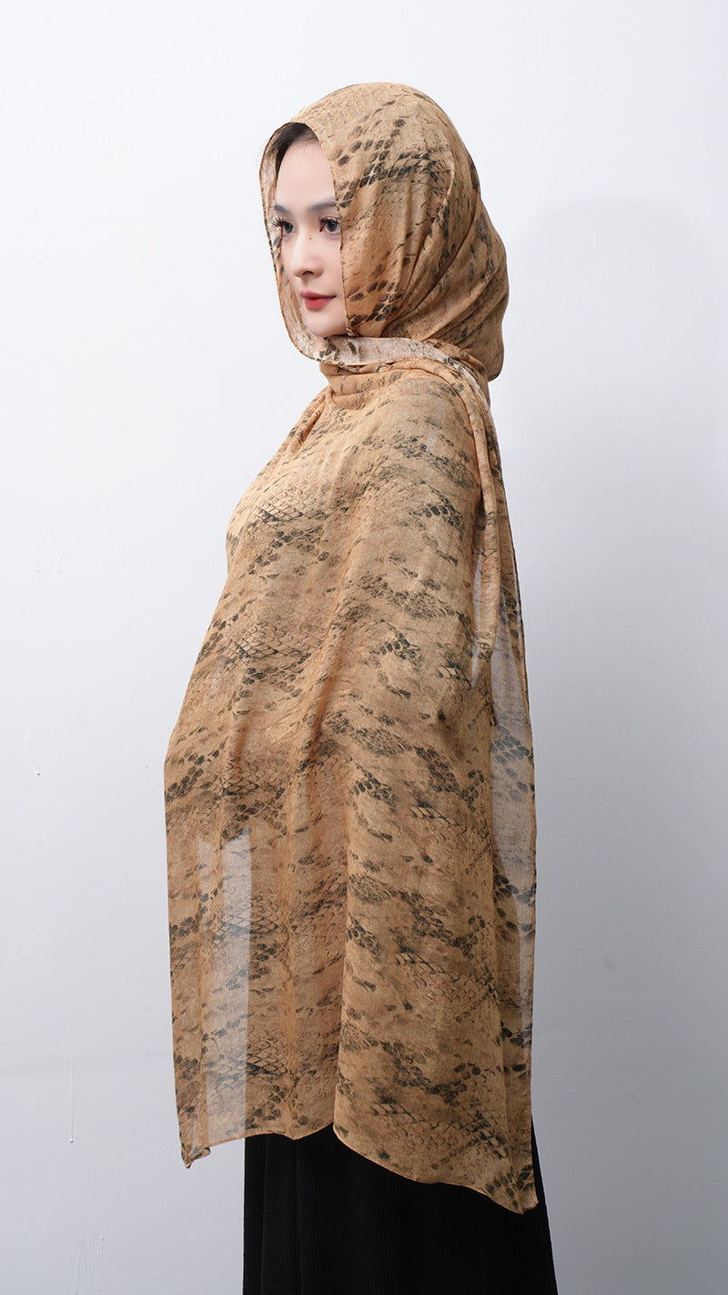 Modal cotton patterned hijab
