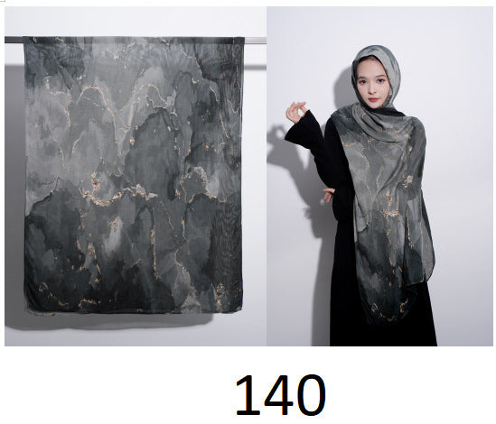 Modal cotton patterned hijab