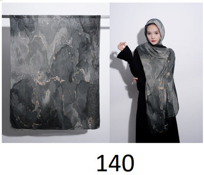 Modal cotton patterned hijab