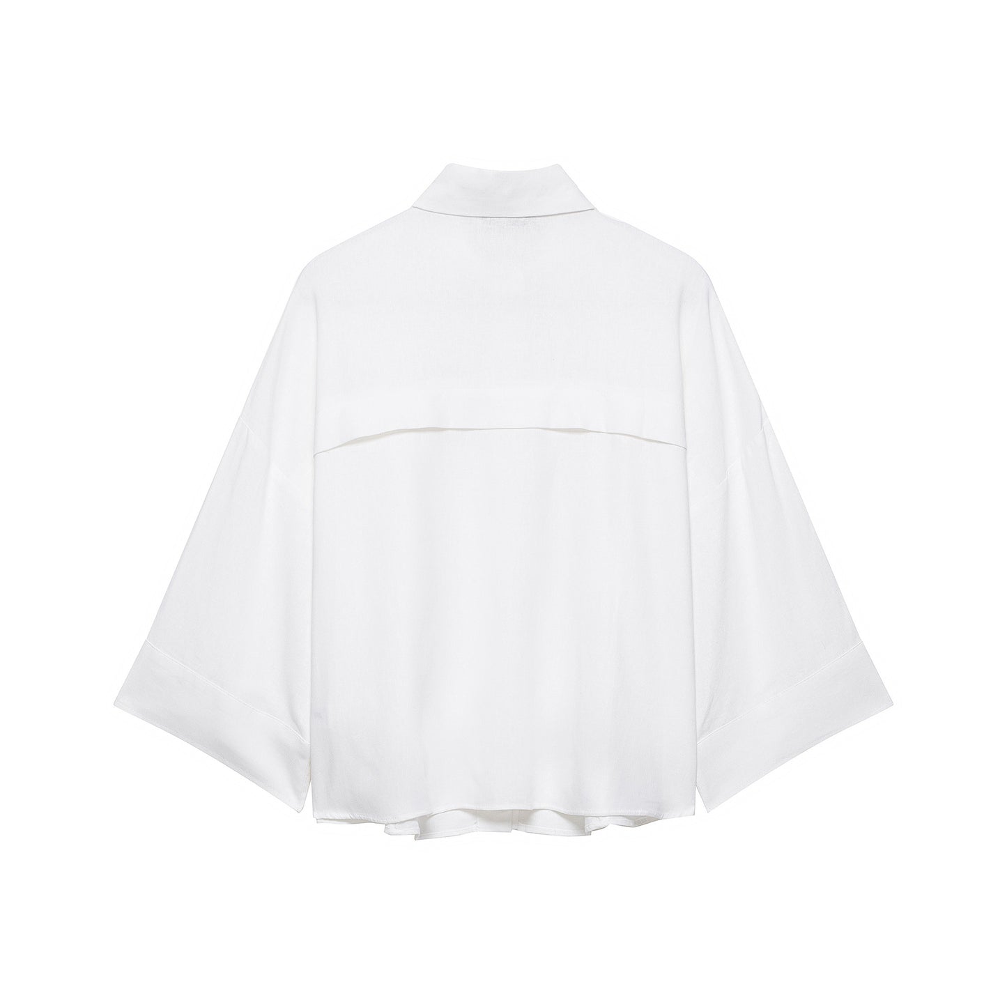 Foreign trade wholesale spring new European and American style loose blend wide-sleeve shirt 2475709