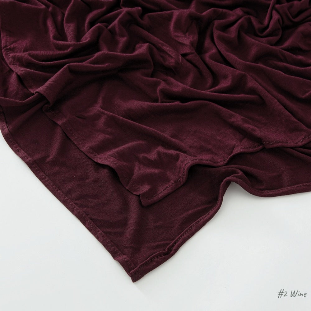 Cross-border hot sale solid color modal large size jersey mercerized cotton women's bag bandana jersey hijab hijab headscarf in stock