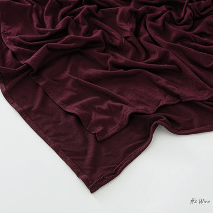 Cross-border hot sale solid color modal large size jersey mercerized cotton women's bag bandana jersey hijab hijab headscarf in stock