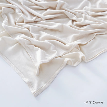 Cross-border hot sale solid color modal large size jersey mercerized cotton women's bag bandana jersey hijab hijab headscarf in stock