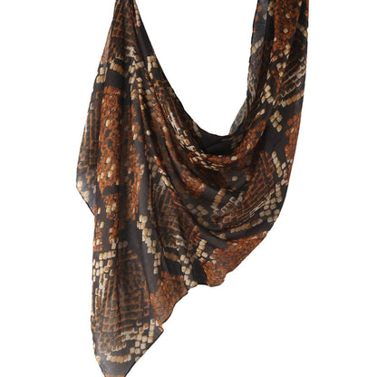 Cross-border hot selling watercolor painting series modal cotton shawl satin print scarf ethnic headscarf women's scarf