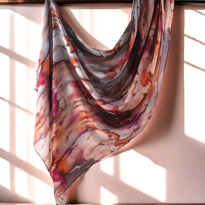 Cross-border hot selling watercolor painting series modal cotton shawl satin print scarf ethnic headscarf women's scarf