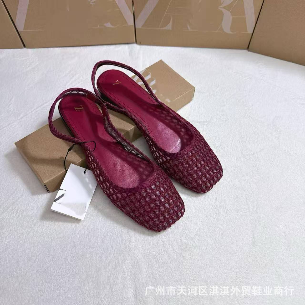 Comfortable and non-tiring for feet, soft soles, non-slip breathable ZA flat slippers, spring and summer cross-border hot-selling African versatile flat women's shoes