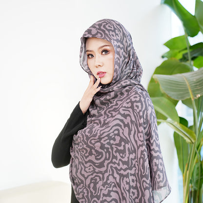 Modal cotton patterned hijab