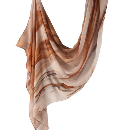 Cross-border hot selling watercolor painting series modal cotton shawl satin print scarf ethnic headscarf women's scarf