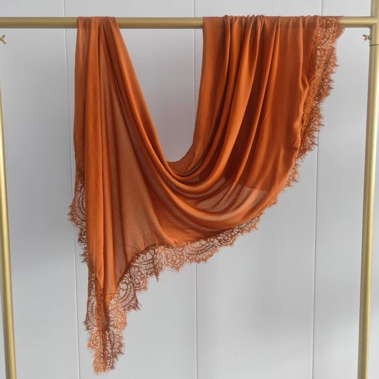 Modal cotton lace hijab