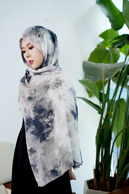 Modal cotton patterned hijab