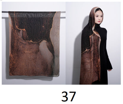 Modal cotton patterned hijab