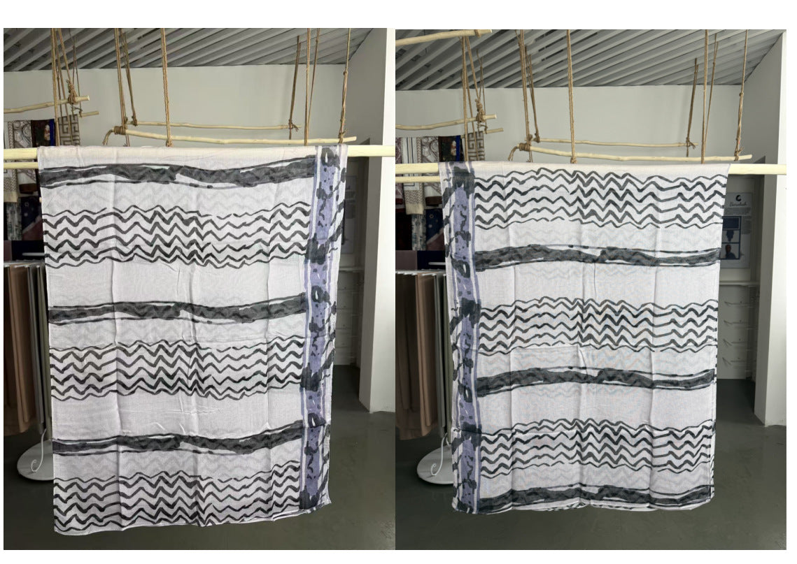 Modal cotton patterned hijab