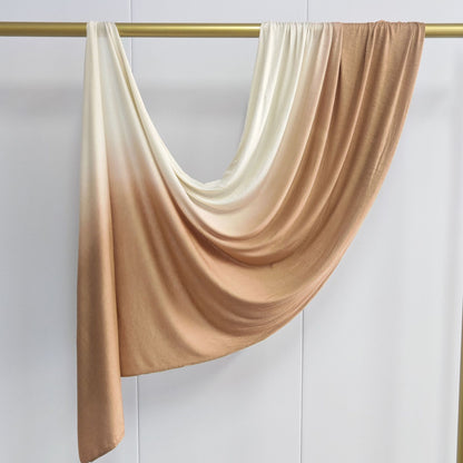 [Glossy cotton gradient double-sided gradient] cross-border new product high-quality silk towel Ombré Jersey Hijab
