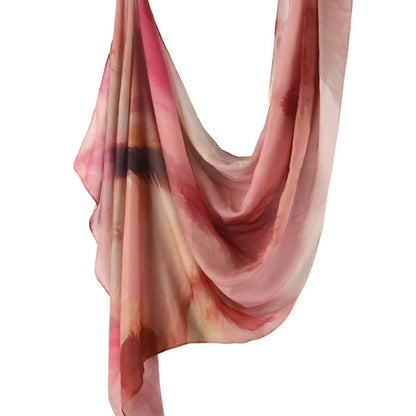Cross-border hot selling watercolor painting series modal cotton shawl satin print scarf ethnic headscarf women's scarf