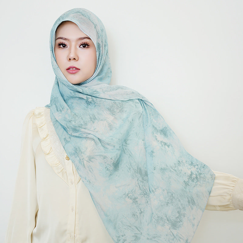 Modal cotton patterned hijab