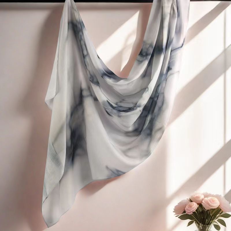 Cross-border hot selling watercolor painting series modal cotton shawl satin print scarf ethnic headscarf women's scarf