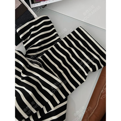 (New Store Benefits) [Loss 55 80] Beautiful and stylish FR combed cotton Japanese sleeve striped T-shirt and vest
