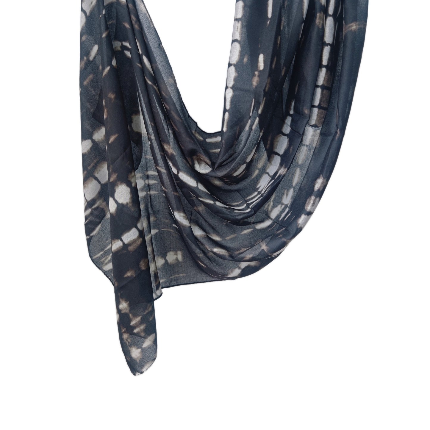 [Polyester Cotton Printing] cross-border hot selling watercolor series printed scarf double-sided penetration soft surrounding tie-dye east end