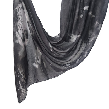 [Polyester Cotton Printing] cross-border hot selling watercolor series printed scarf double-sided penetration soft surrounding tie-dye east end