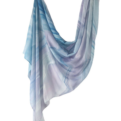 Cross-border hot selling watercolor painting series modal cotton shawl satin print scarf ethnic headscarf women's scarf